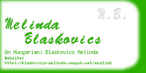 melinda blaskovics business card